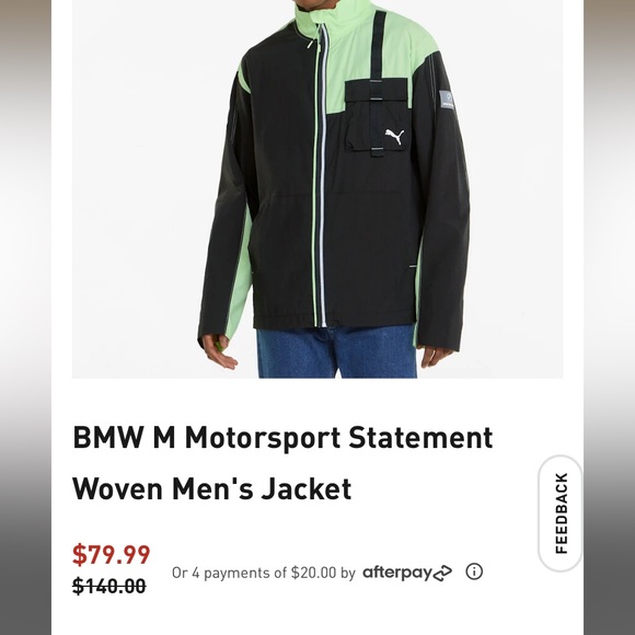 “PUMA BMW MOTORSPORT” Statement Jacket Paradise grn! NEW - Picture 6 of 6